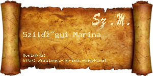 Szilágyi Marina névjegykártya